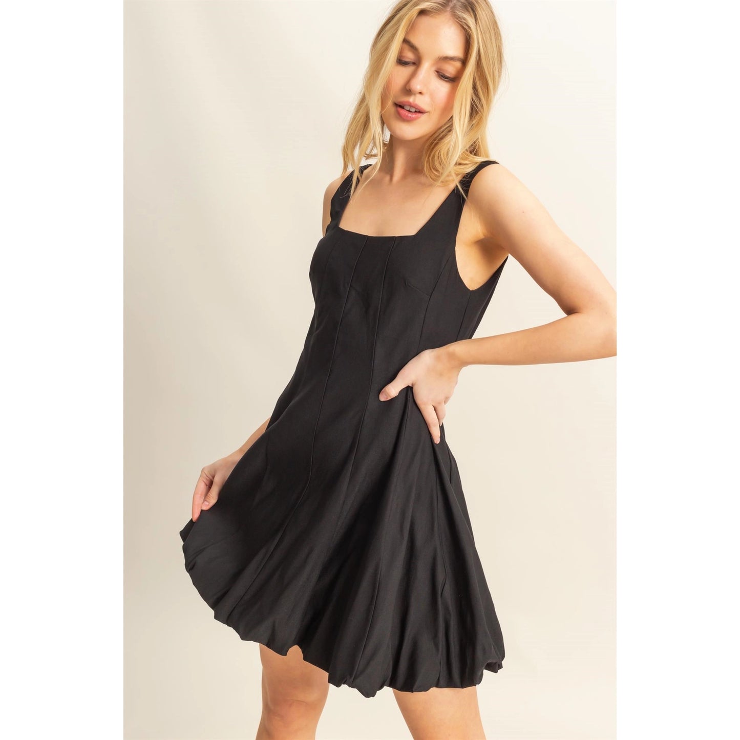 Bubble Hem Mini Dress