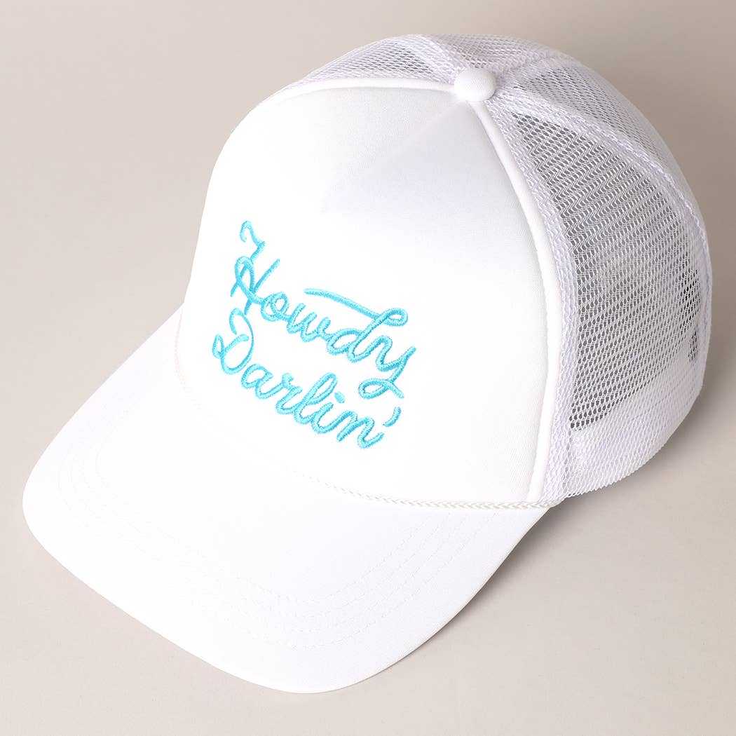 Howdy Darlin' Embroidered Mesh Back Trucker Cap