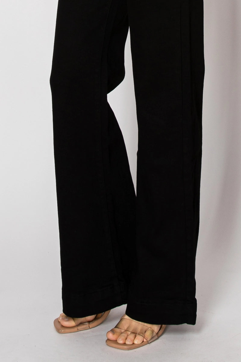 Wide Leg BlackDenim Jeans