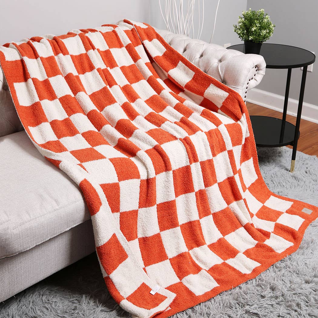 Checkerboard Patterned Throw Blanket