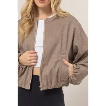 Herringbone Balloon Jacket