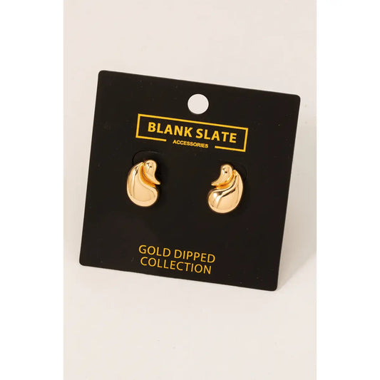 Gold Dipped Double Teardrop Earrings