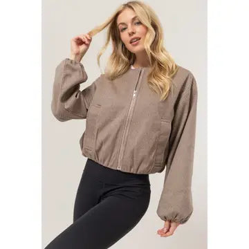 Herringbone Balloon Jacket