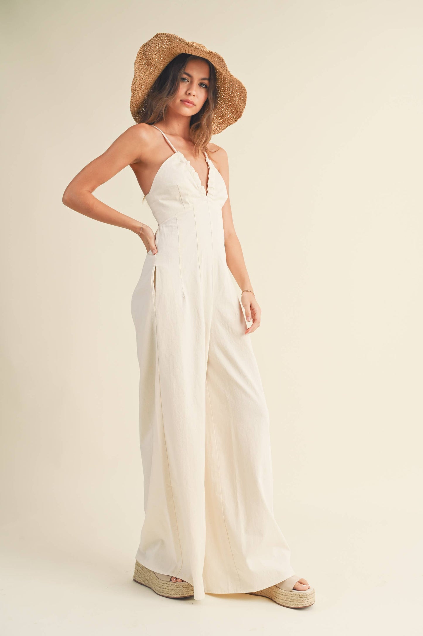 BRANDY WASHED COTTON JUMPSUIT