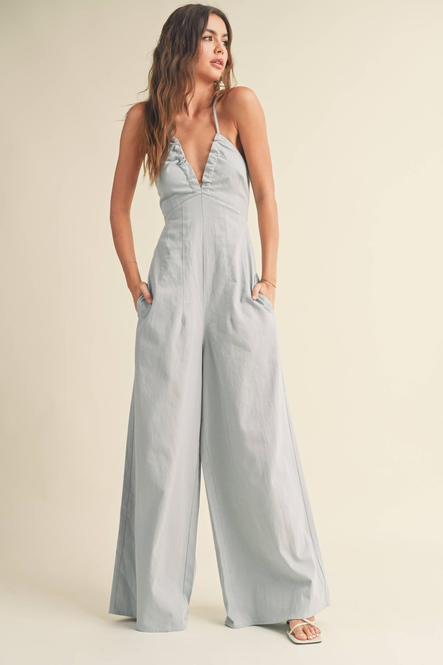 BRANDY WASHED COTTON JUMPSUIT