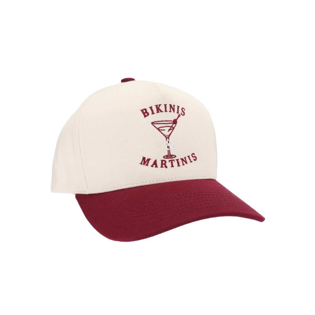 Bikinis and Martinis Embroidered Trucker Hat