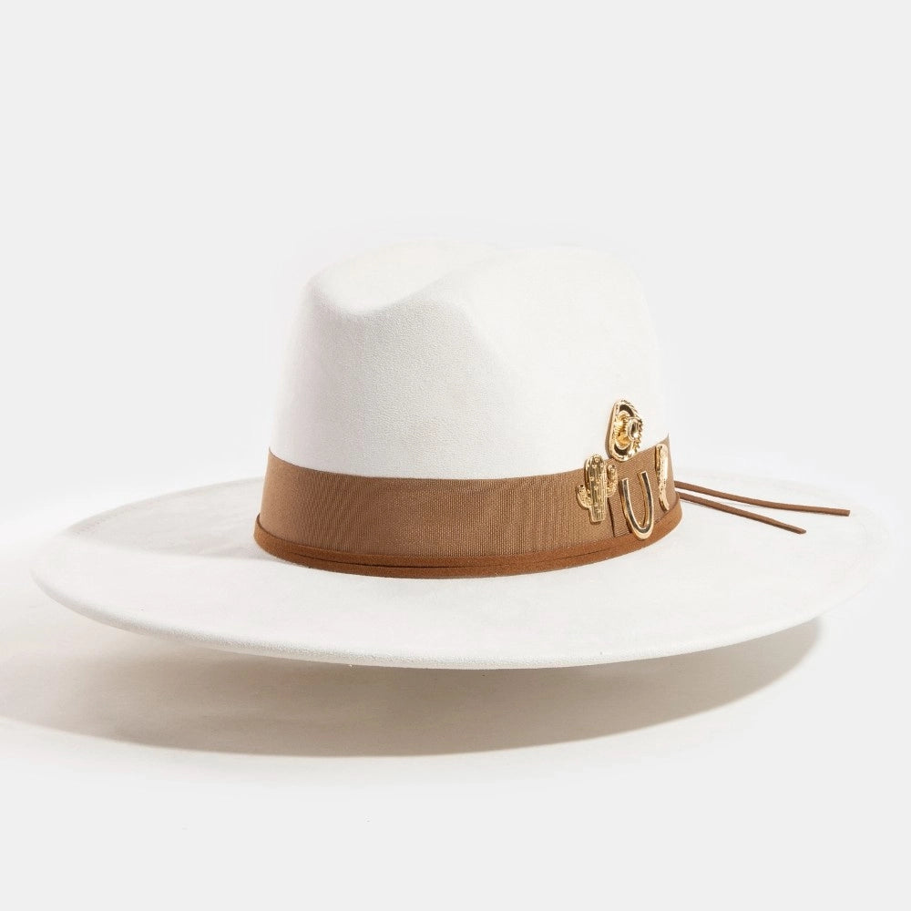 Western Cowboy Charms Flat Brim Hat