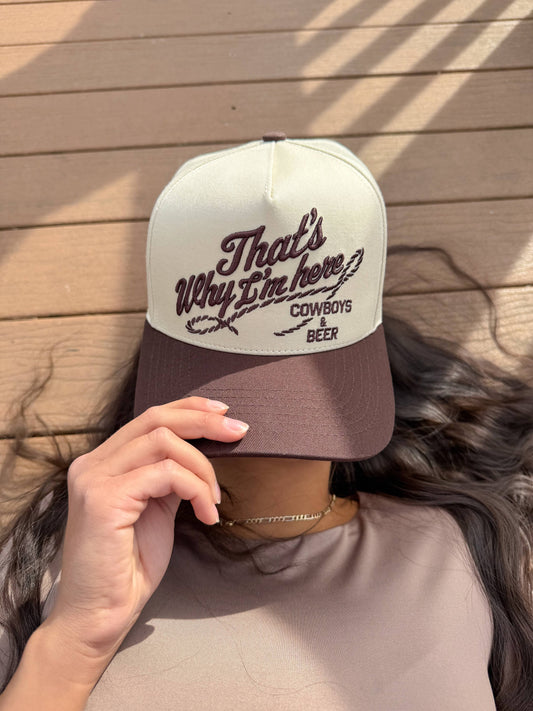 Cowboys and Beer Puff Embroidered Trucker Hat