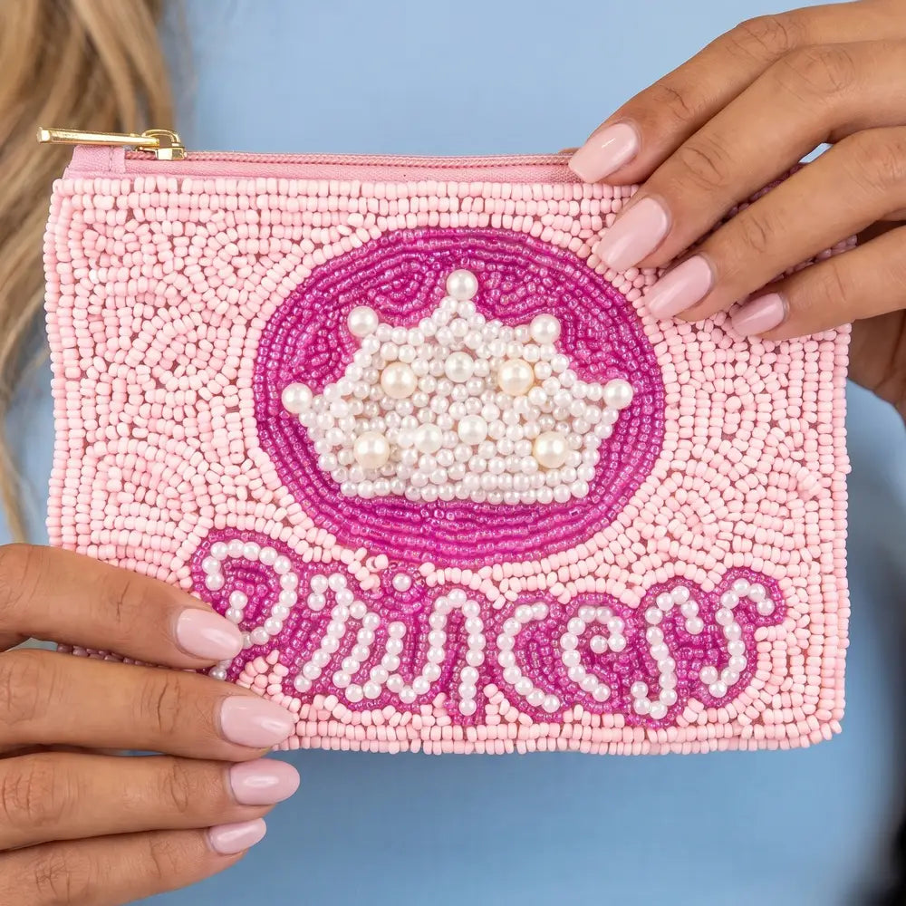 Princess Crown Bead Coin Purse