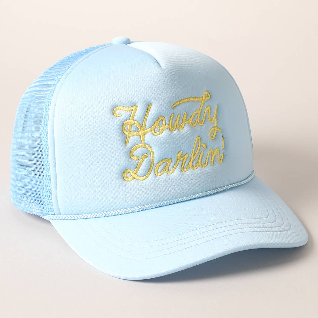 Howdy Darlin' Embroidered Mesh Back Trucker Cap