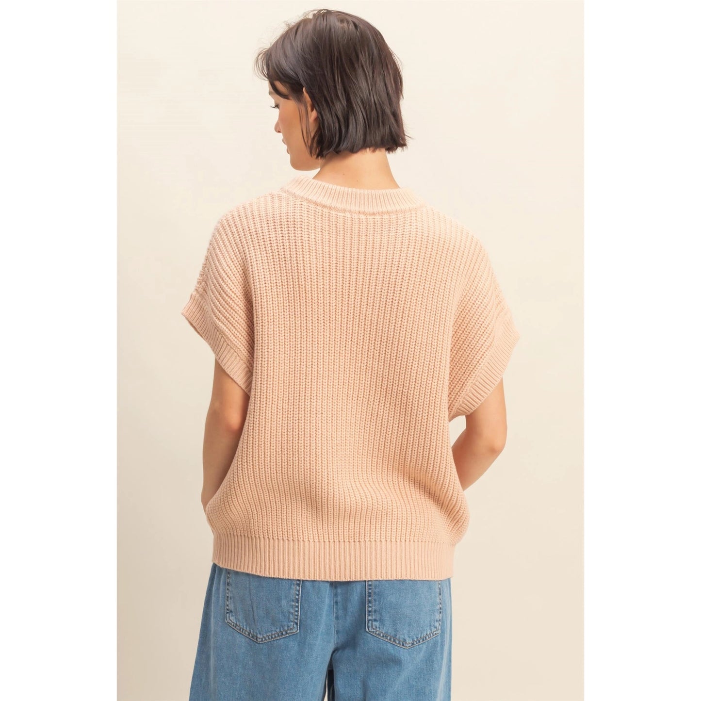Short Sleeve Oversized Casual Sweater
