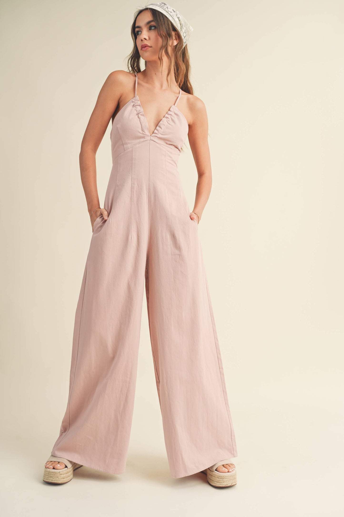 BRANDY WASHED COTTON JUMPSUIT