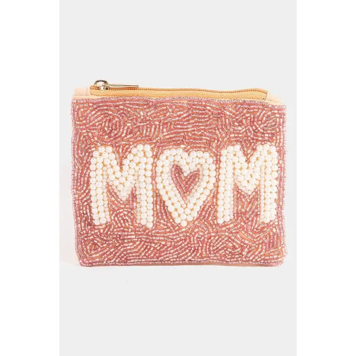 Mom beaded coin purses