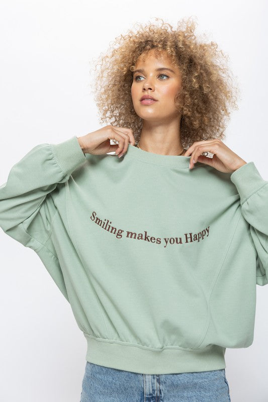 Smiling Makes You Happy Sweatshirt