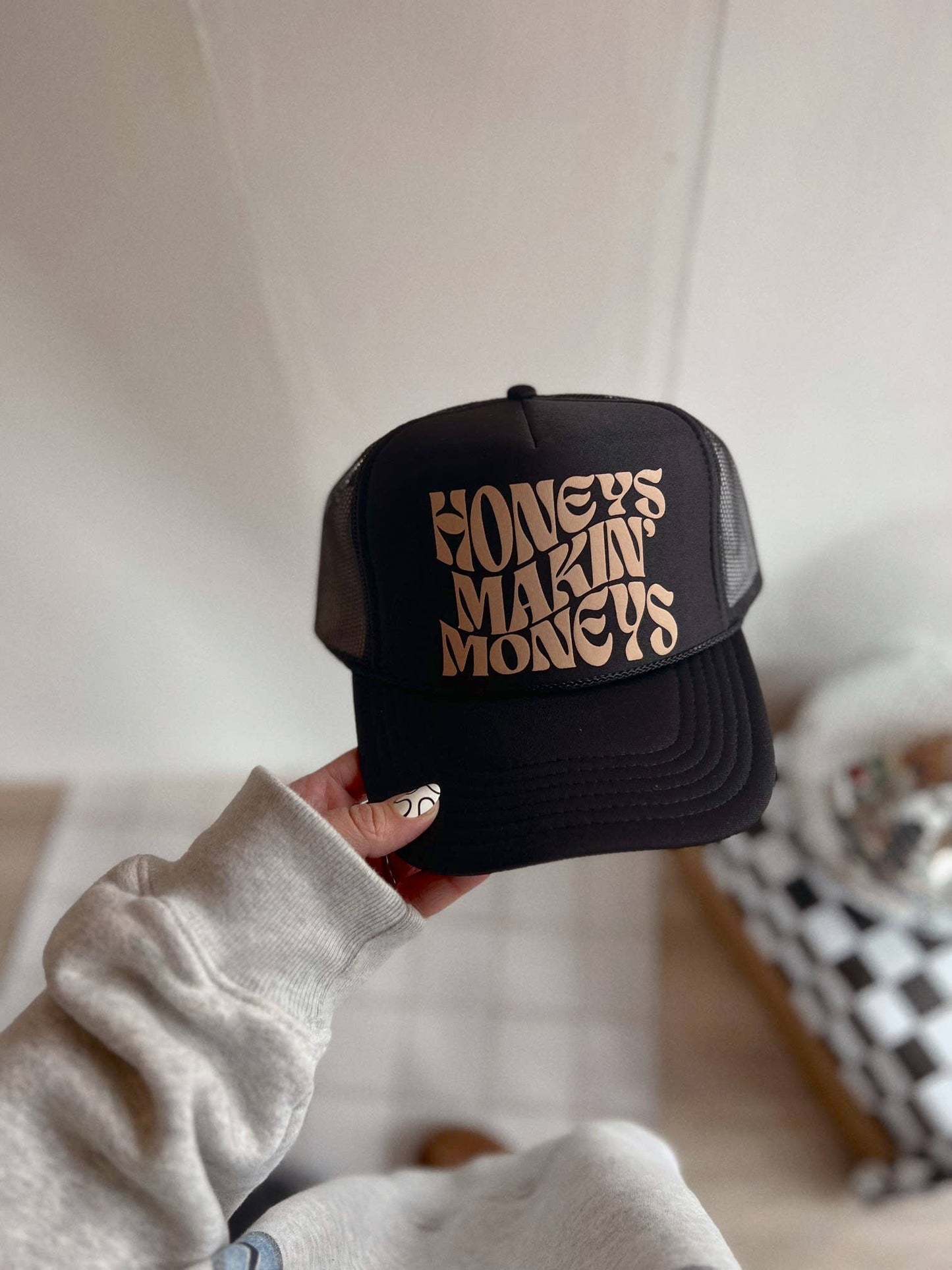 Honeys Makin’ $ Woman Owned Trucker Hat - Black