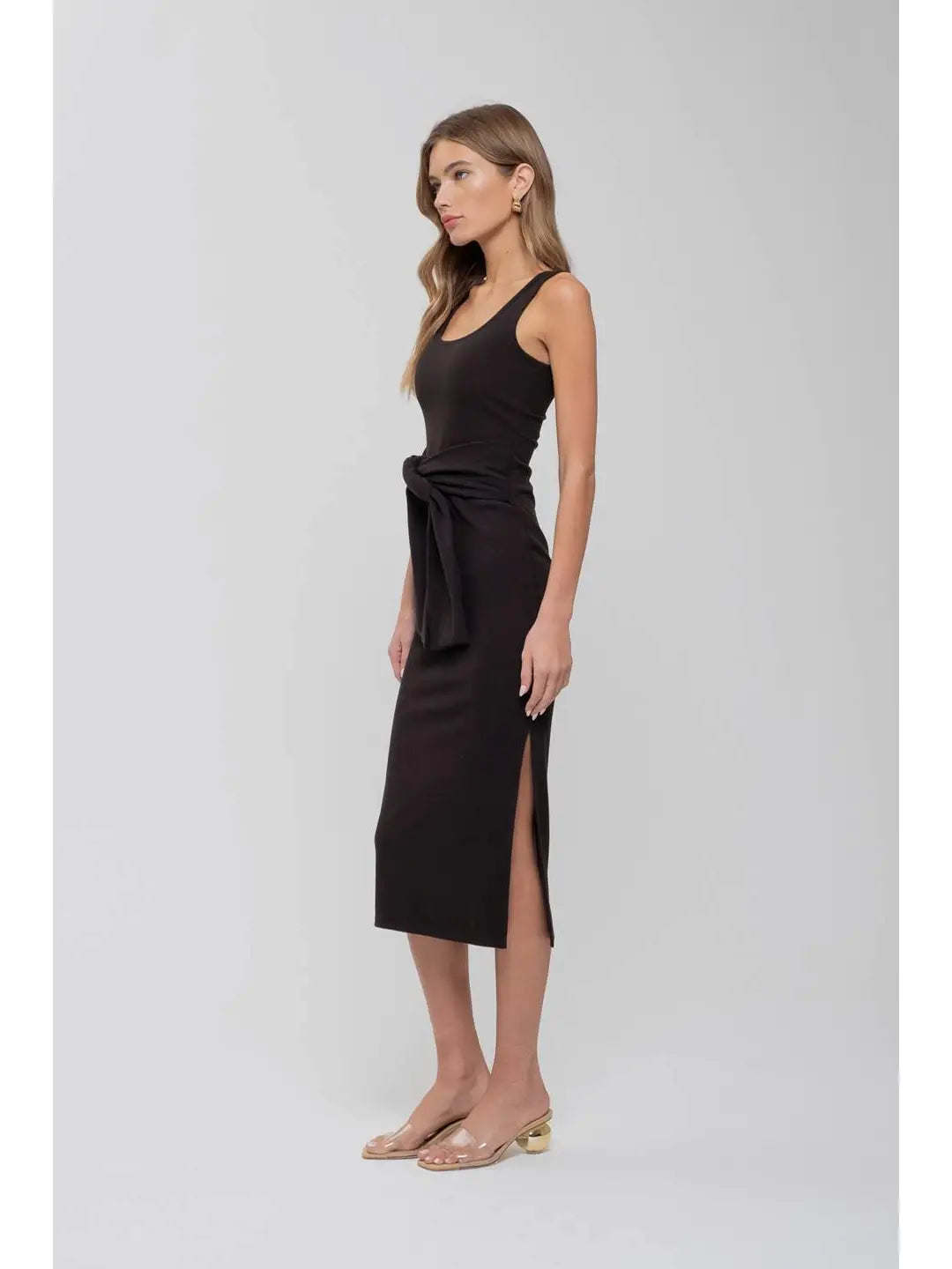 Back Midi Tie Dress