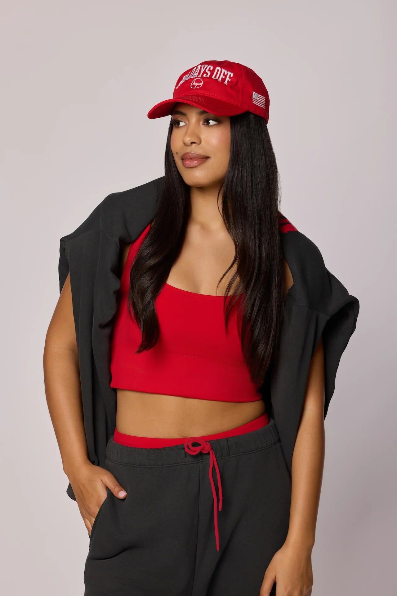"NO DAYS OFF" Dad Hat - MAGA Red