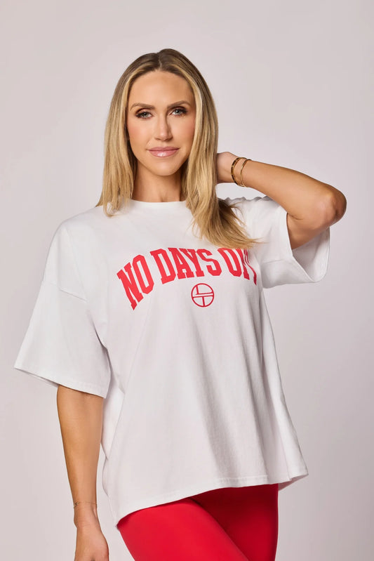 "NO DAYS OFF" Tee - Optic White