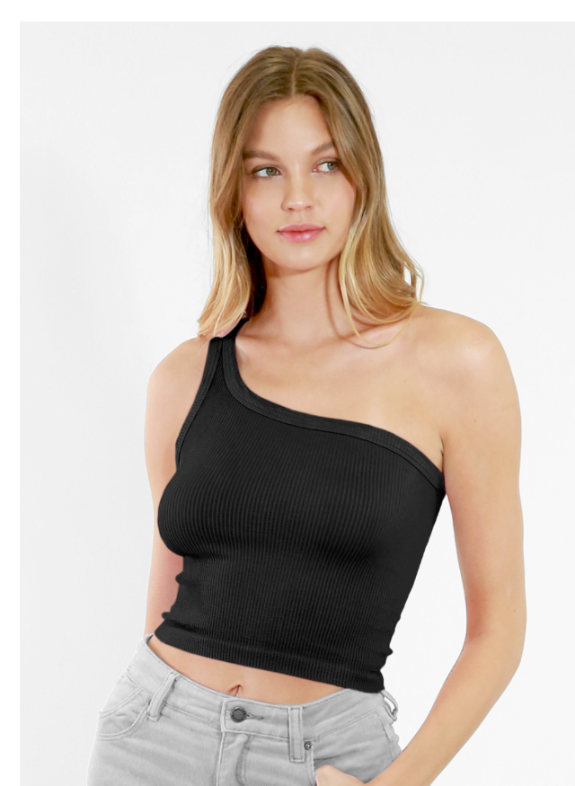 one shoulder tank