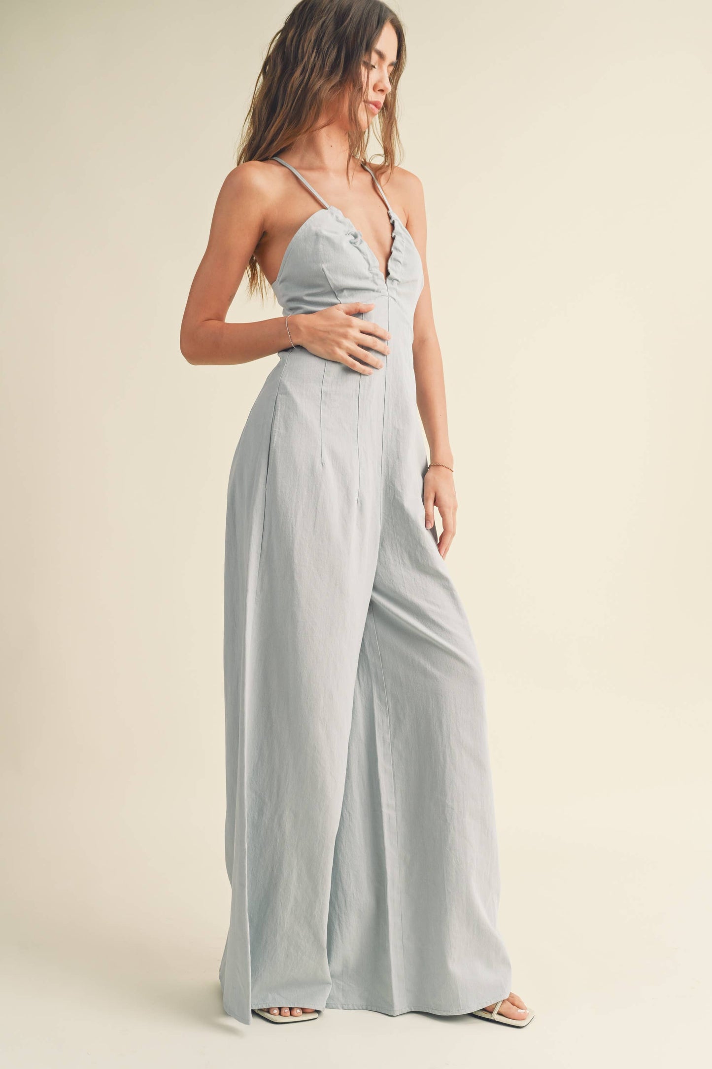 BRANDY WASHED COTTON JUMPSUIT