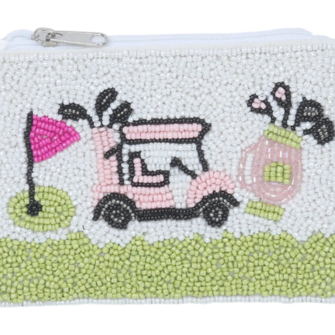pink golf cart coin purse