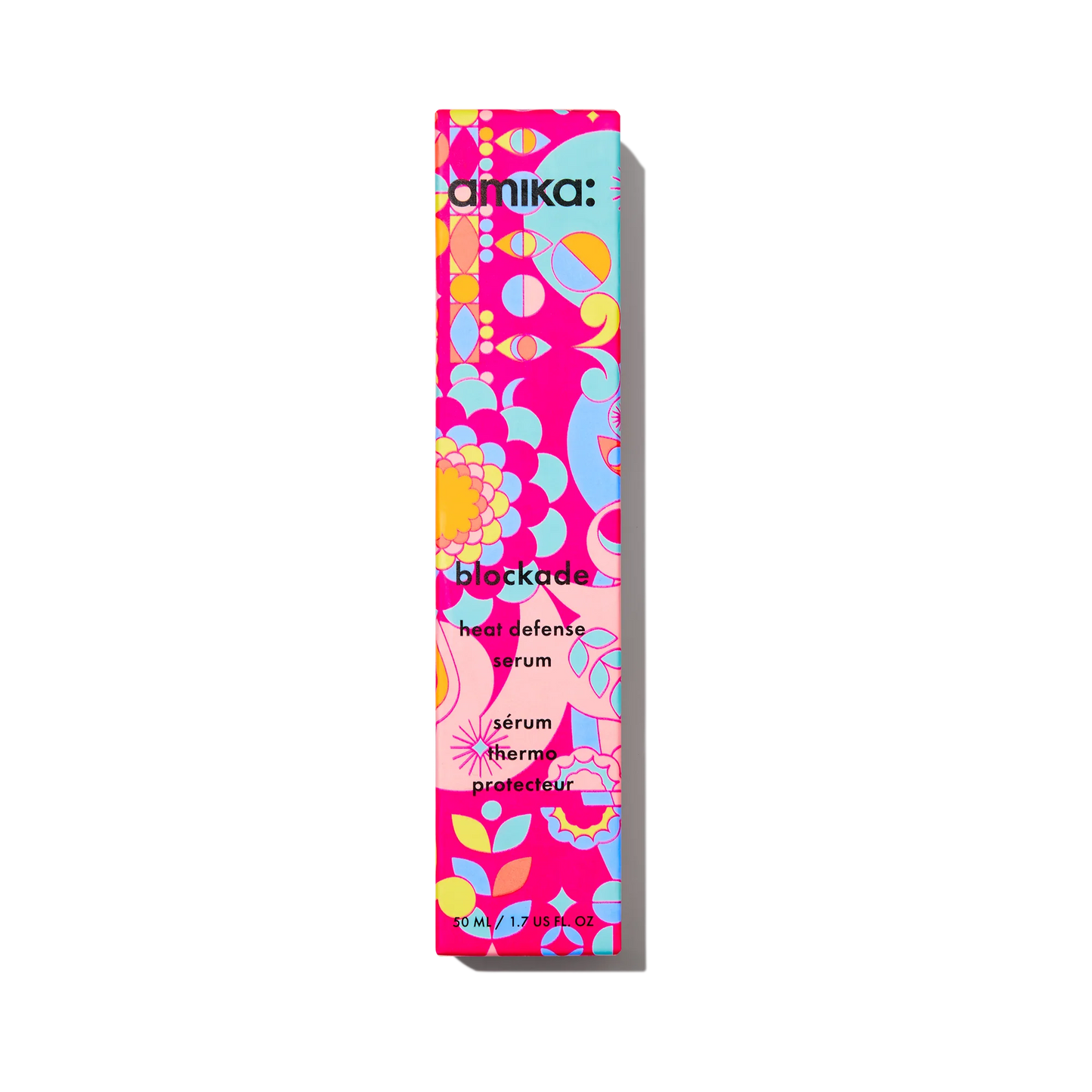 blockade heat defense hair serum, heat protectant serum 1.7 oz / 50 ml - amika