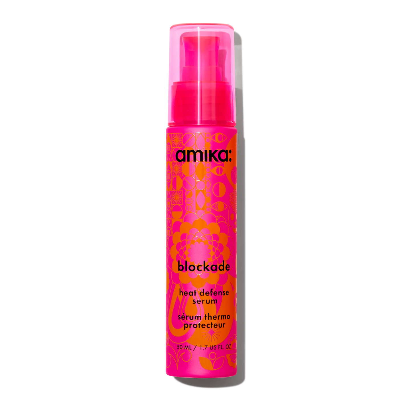 blockade heat defense hair serum, heat protectant serum 1.7 oz / 50 ml - amika