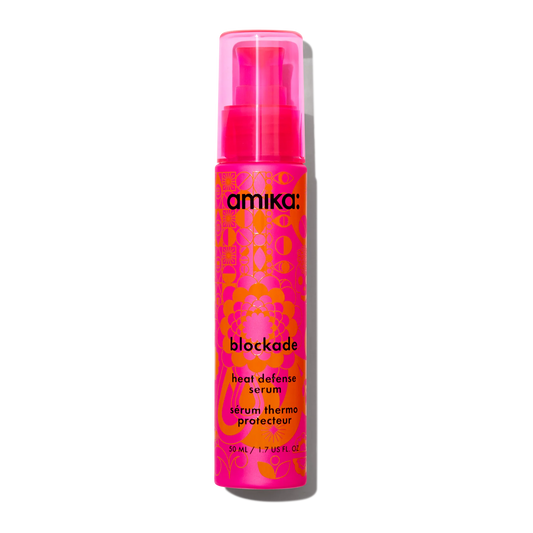 blockade heat defense hair serum, heat protectant serum 1.7 oz / 50 ml - amika