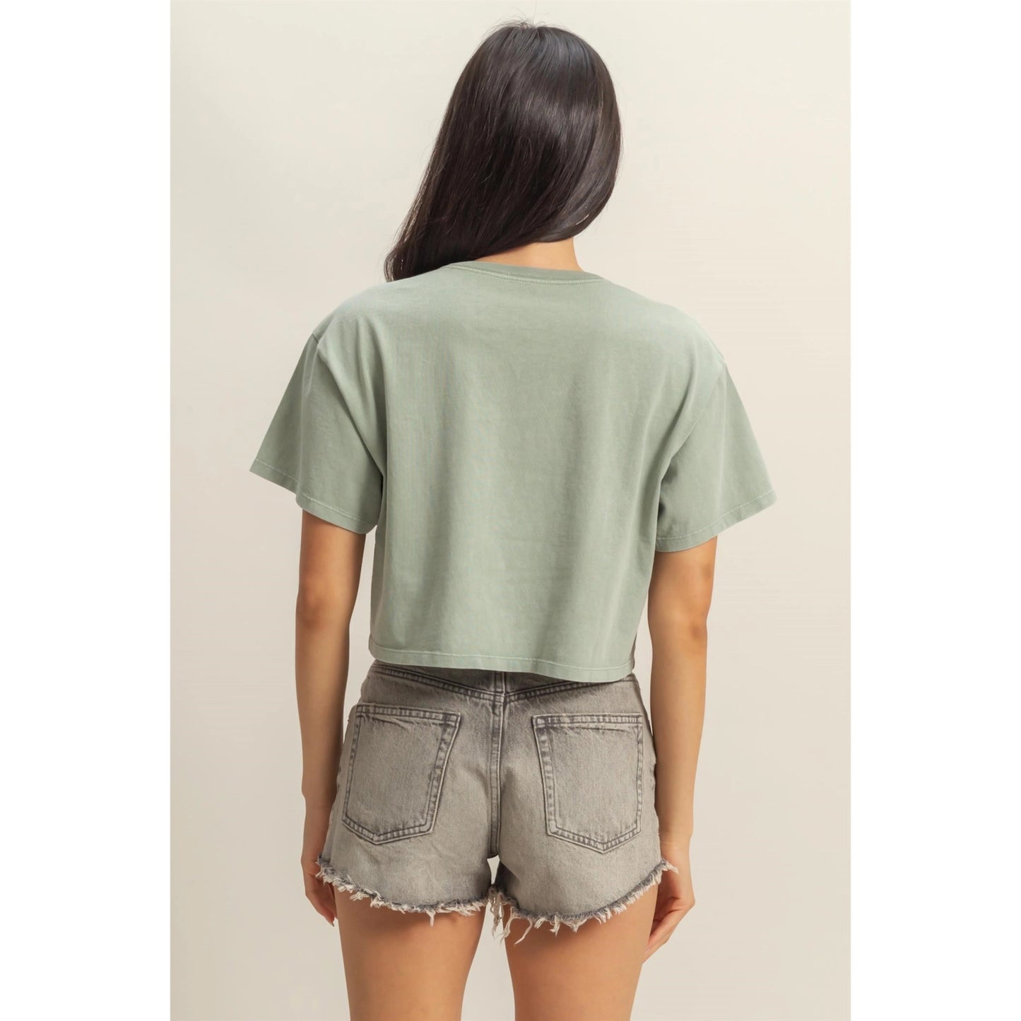 Washed Cropped Tee