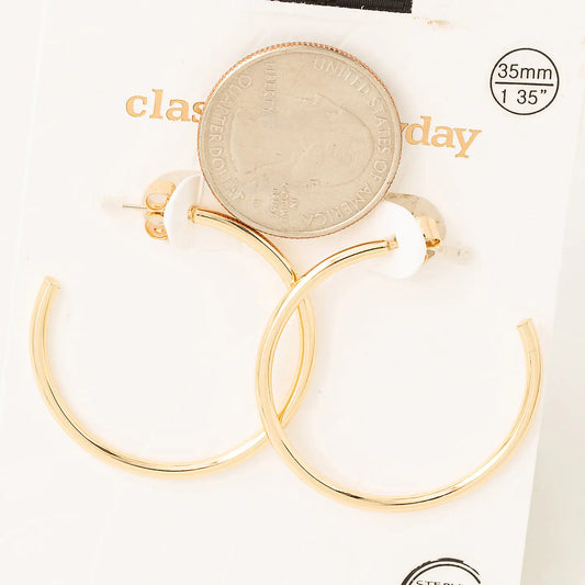 Smooth Everyday Hoop Earrings