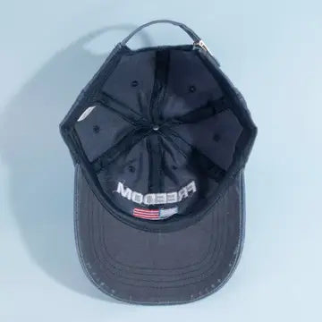 Freedom American Flag Embroidered Baseball Cap