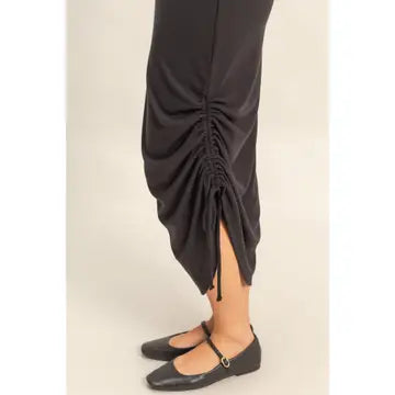 Scoop Neck Side Tie Dress