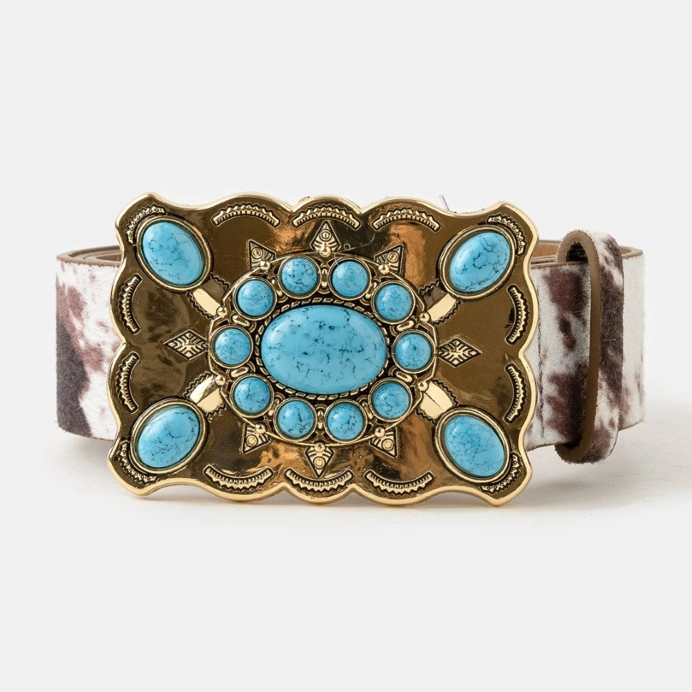 Large Stone Ornate Buckle Belt