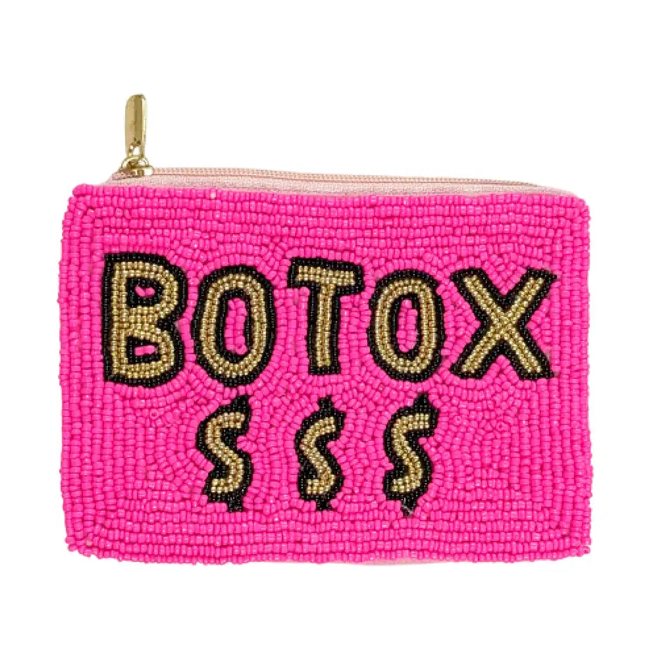 Botox Money Beaded Coin Purse