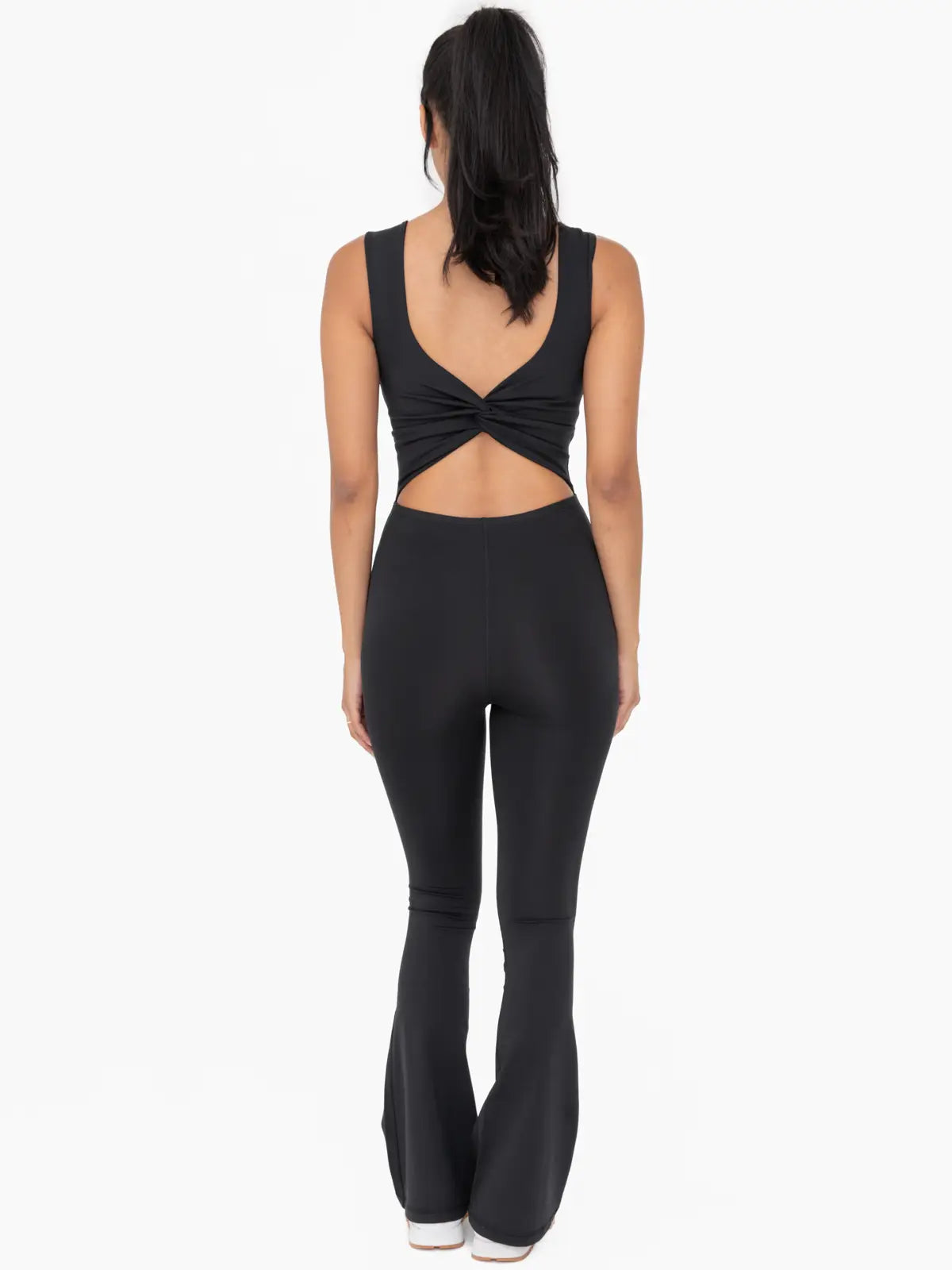 Venice Twisted Back Flared Jumpsuit