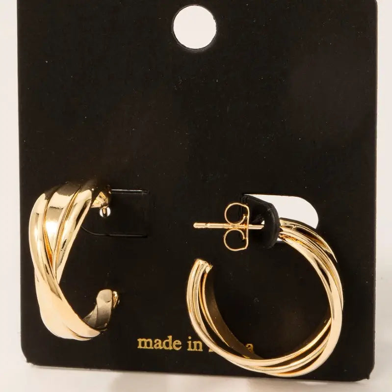Layered Flat Hoop Earrings