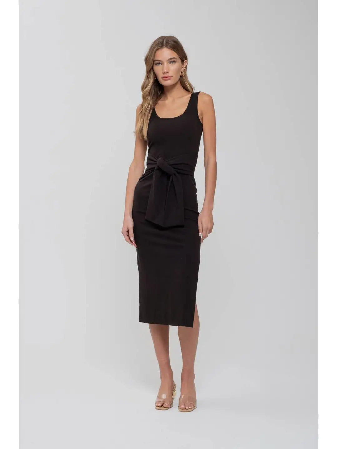 Back Midi Tie Dress