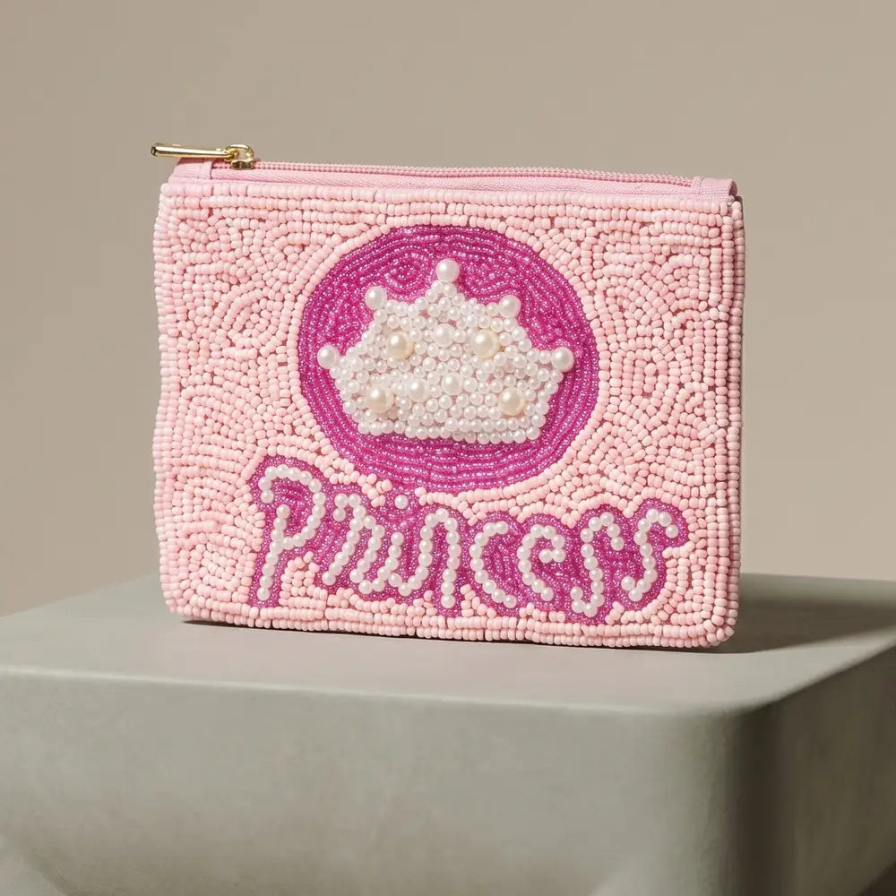 Princess Crown Bead Coin Purse