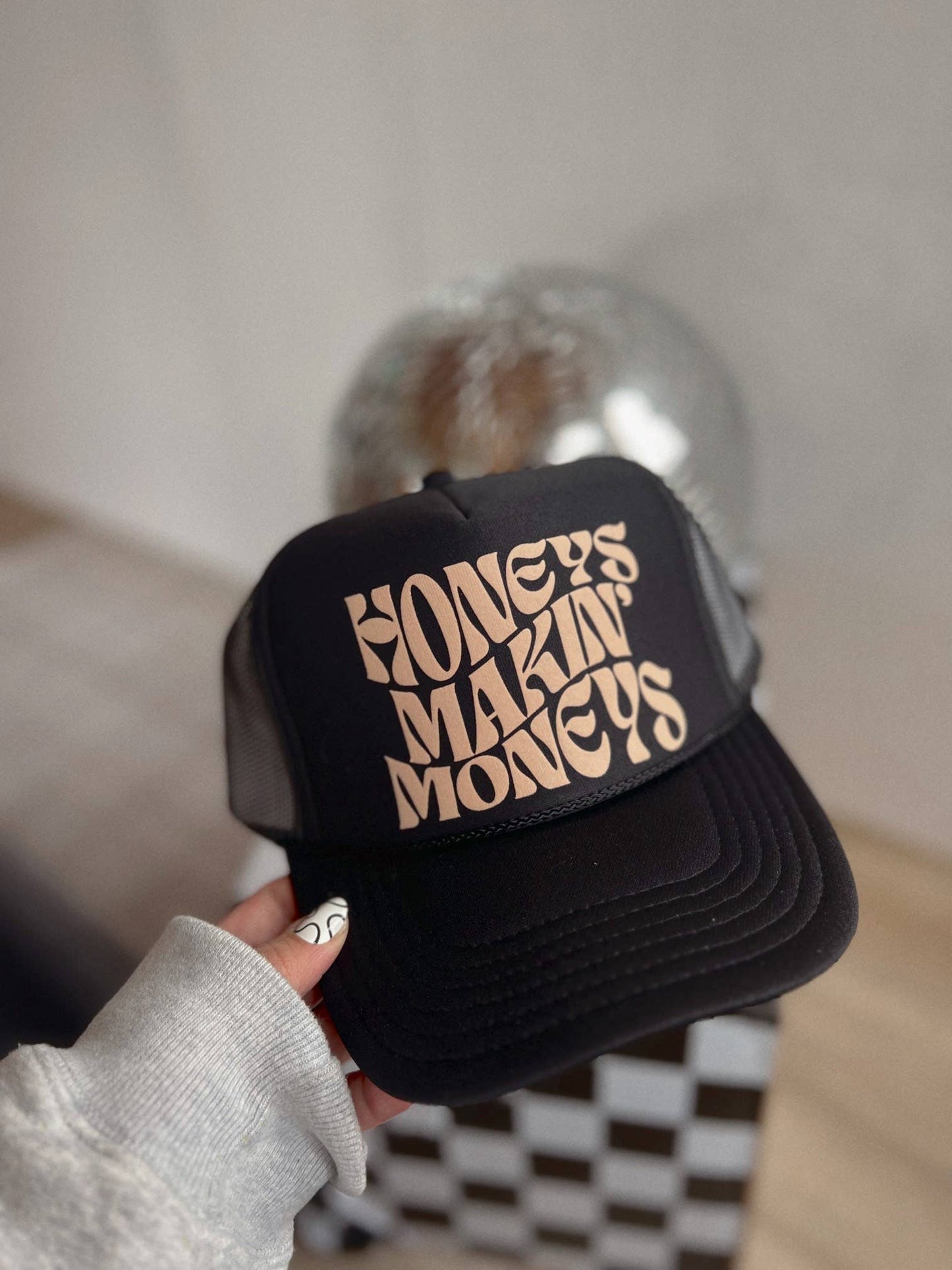 Honeys Makin’ $ Woman Owned Trucker Hat - Black