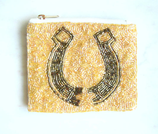 Horseshoe beaded coin purse