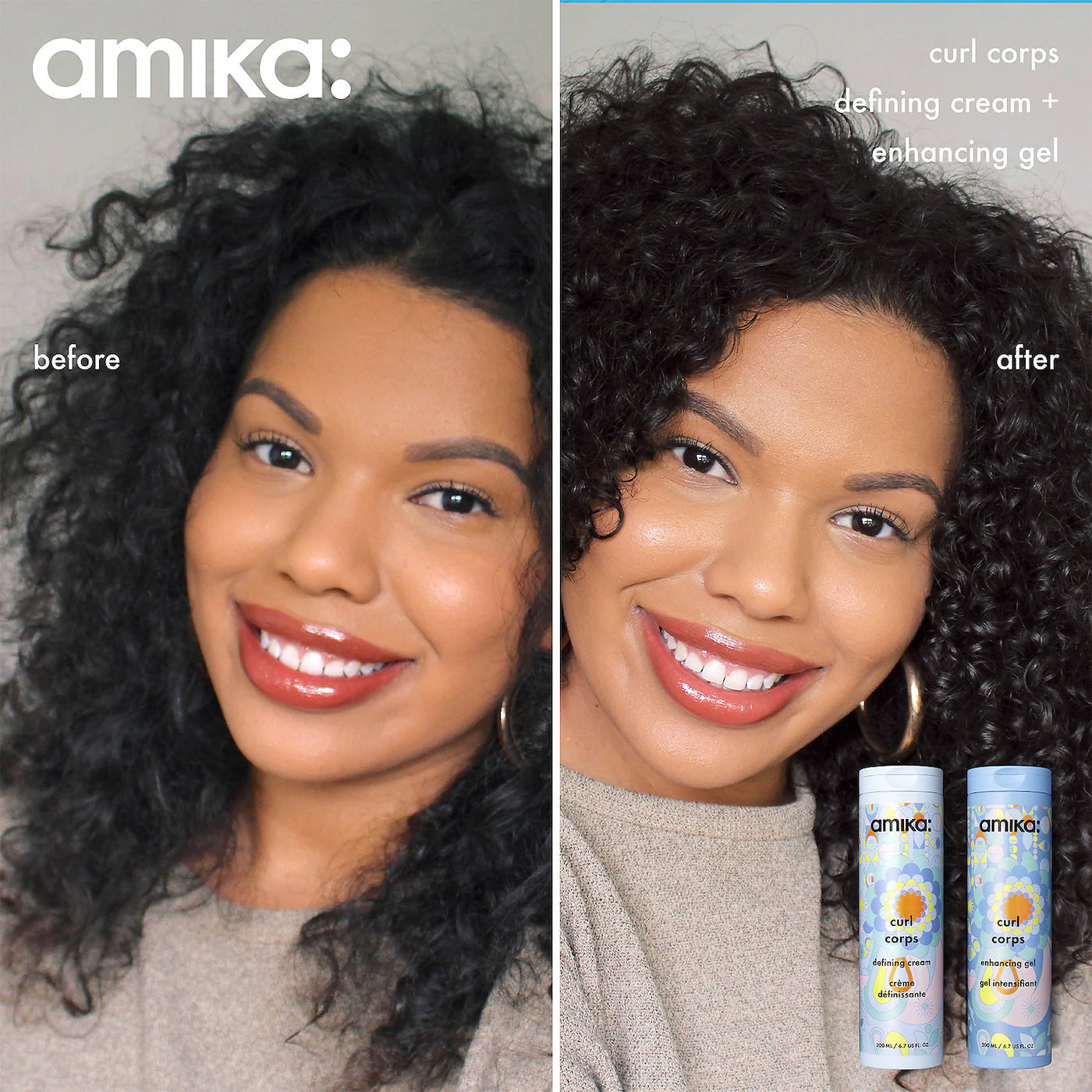 curl corps defining cream for curly hair 6.7 oz / 200 ml - amika