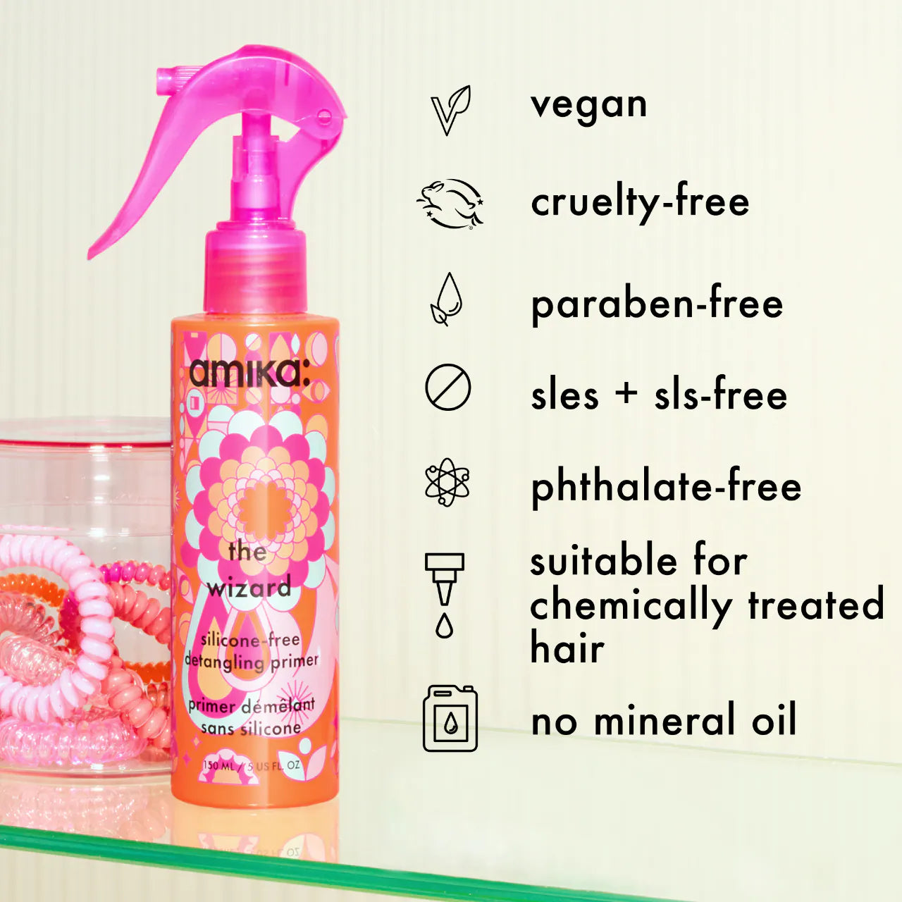 the wizard silicone-free detangling hair primer 5.1 oz / 150 ml - amika