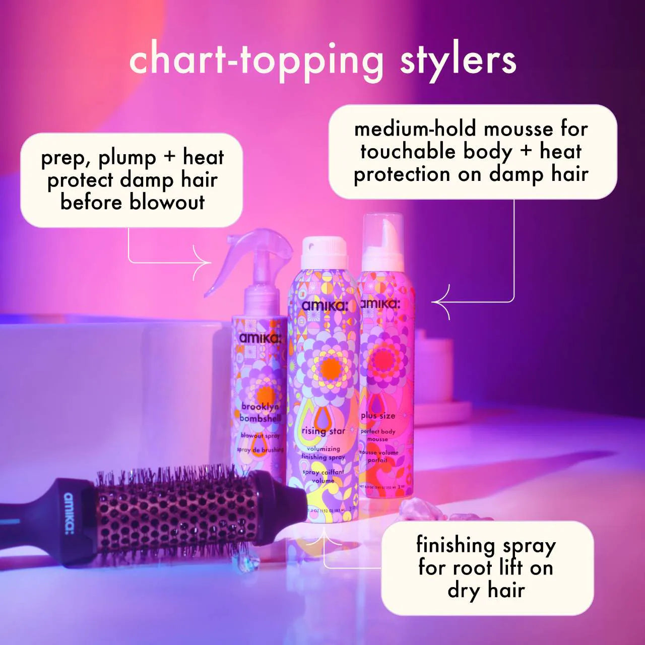 brooklyn bombshell blowout + blow dry spray 6.7 oz / 200 ml - amika