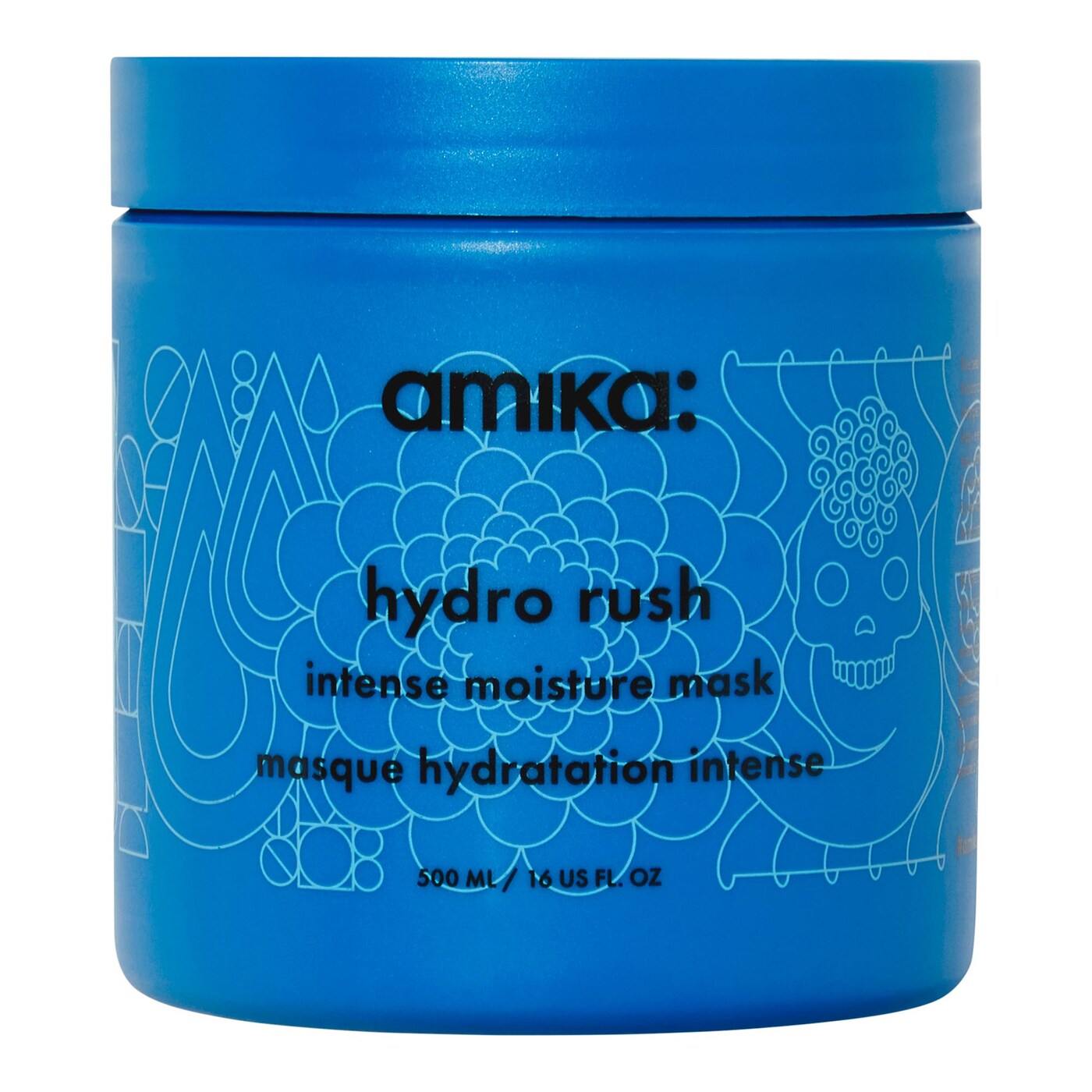 hydro rush intense moisture hair mask with hyaluronic acid - amika