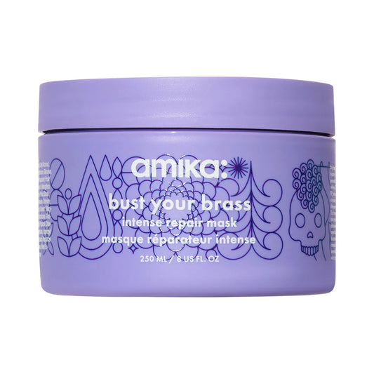 bust your brass toning + strength repair mask 3.38 oz / 100 ml - amika