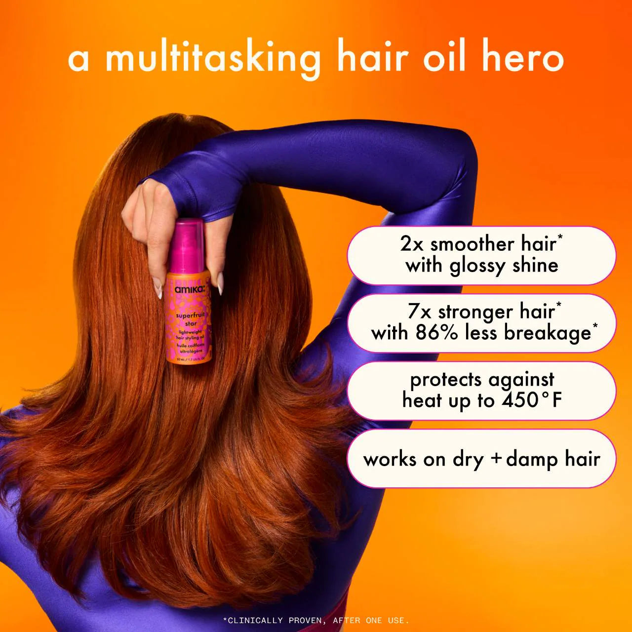 superfruit star lightweight hair styling oil 1.7 oz /  1.7 ml - amika