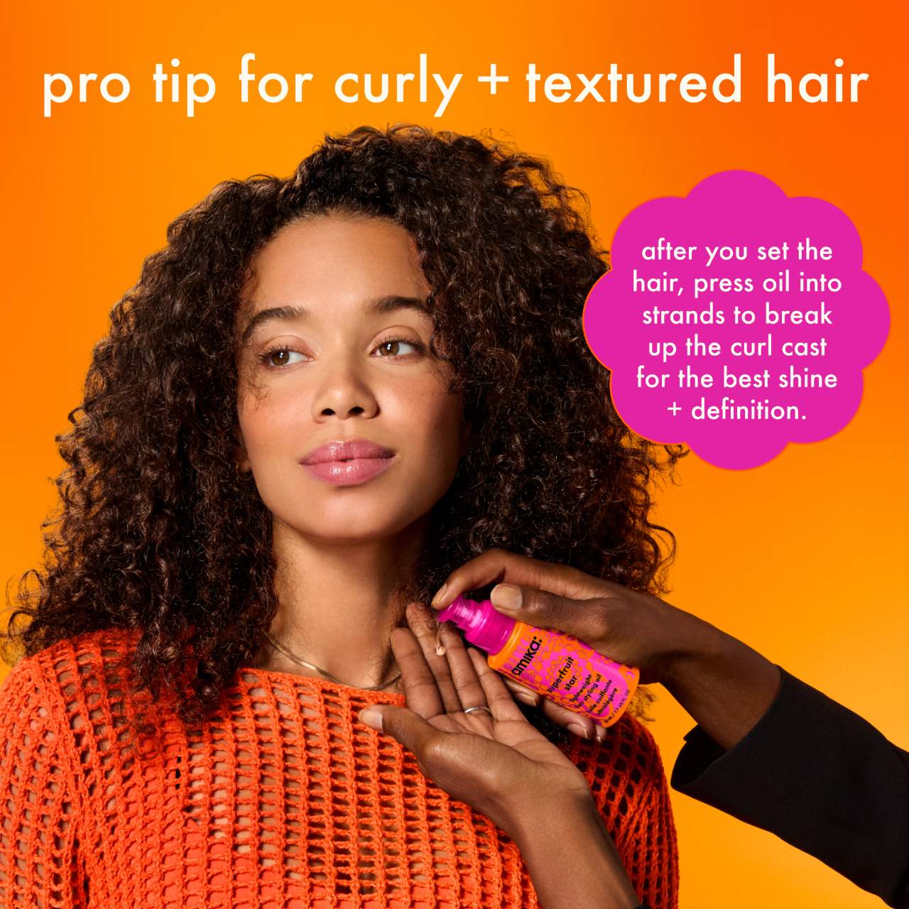 superfruit star lightweight hair styling oil 1.7 oz /  1.7 ml - amika